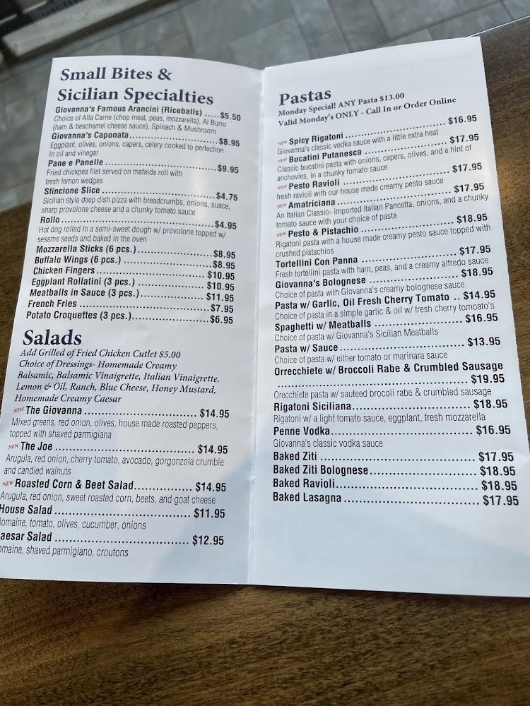Giovanna's Kitchen, Inc Menu image 2
